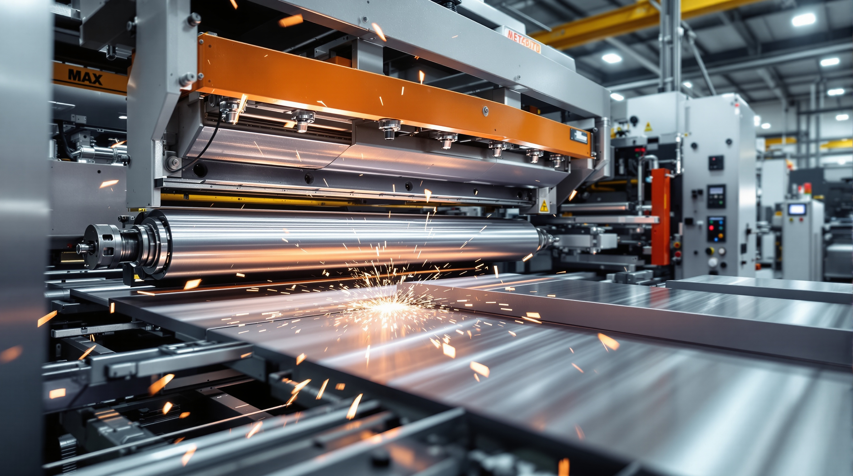 Steel slitting machine processing flat-rolled coil